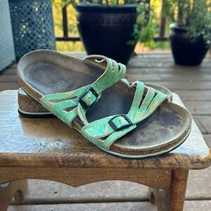 Birkenstocks Teal “Tie-dye” EU36  US5